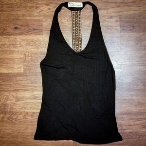 Black Tank Top With Tribal Band